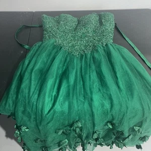 Sequined Sweep Train Princess Dress Pageant Party Gown - Picture 1 of 3