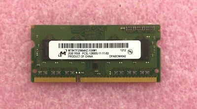 2GB MICRON DDR3-1600 PC3-12800S  NON-ECC SODIMM MEMORY RAM - MT8KTF25664HZ-1G6M1 - Image 1 of 2