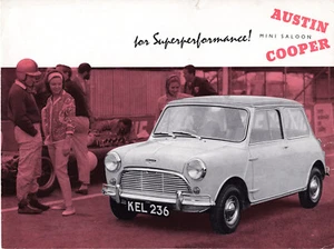 e/'60s Austin Mini Cooper Saloon, UK Issue Export Sales Brochure;  US Mail $3.60 - Picture 1 of 2