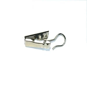 New 240 X Rod Ring Curtain Drape Sprung Clips &Amp; Hook Brush Nickel Plated - O - Picture 1 of 1