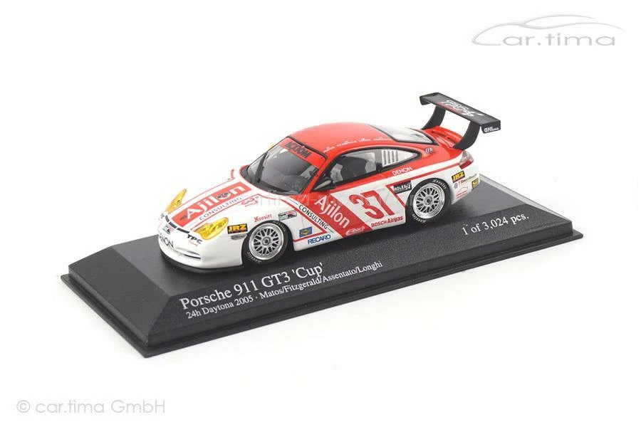 Porsche 911 Gt3 Longhi Assentato 24h Daytona 2005 Minichamps 1/43 modellismo