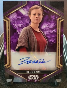 Topps Star Wars Obi-Wan Kenobi BERU LARS AUTO Purple #A-BP /199 BONNIE PIESSE
