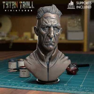 Old Man Bust | TytanTroll | Tabletop RPG | 28-32mm | DnD Model - Picture 1 of 1