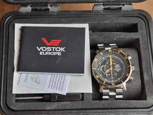 Vostok Lunokhod Chronograph Uhr mit Box und Papieren (neu) - Bild 1 von 5