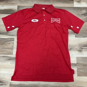 Vintage Budweiser Shirt Mens Large Unitog USA Delivery Uniform Worker 60s 70s - Picture 1 of 11