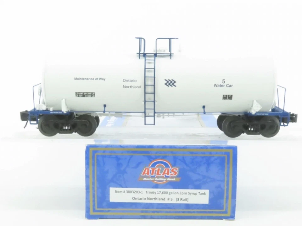 ATLAS O 3-RAIL ONTARIO NORTHLAND TRINITY 17,600 GALLON TANK CAR O SCALE FREIGHT - Image 1 of 1
