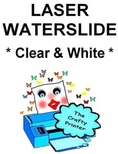 LASER MIXED COLOR WATERSLIDE Decal Paper - Size 11x17 - 5 Clear & 5 White Sheets - Picture 1 of 1