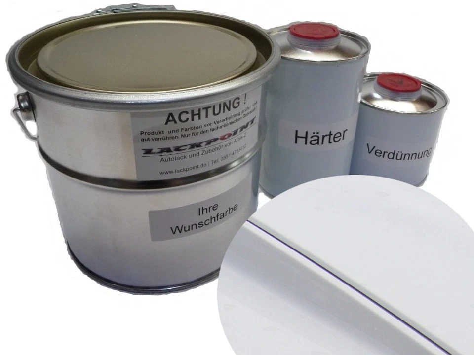 5 Liter Set 2K Autolack Diamond White UNI kein Klarlack Tuning geeignet für VW - Bild 1 von 1