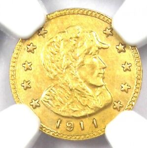 1911 Alaska Gold Parka Head 1/2 Hart's Gold Coin - Certified NGC MS62 (BU UNC)