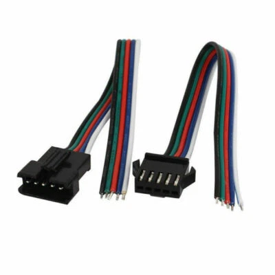5Pin RGBW RGBWW LED Strip Connector Cable Male to Female EL Wire - Image 1 of 4