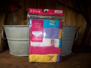 FADED GLORY GIRLS HIPSTER UNDERWEAR 5 PACK SIZE 8 WITH VARIOUS SAYINGS SCHOOL