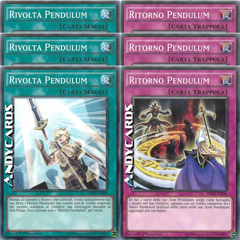 3x RIVOLTA PENDULUM +3x RITORNO PENDULUM • Comune • SDMP IT028 • SDMP IT036 • - Immagine 1 di 1