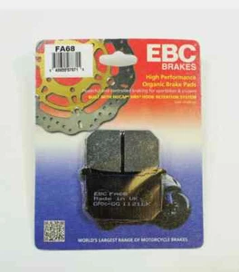 Pastillas de freno EBC FA68 - Pastillas orgánicas de alto rendimiento para motocicleta - 1 par - Imagen 1 de 2