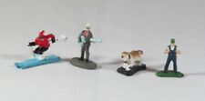 Micro Machines - Skier + Construction Worker & Boss + Dog - Lot of 4 Figures