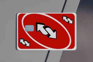 Uno Revers Red Card | Uno | Credit Card Sticker | Credit Card Skin | - Picture 1 of 2