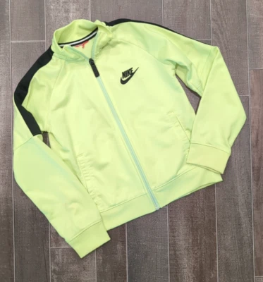 Chaqueta Nike para niños/niños amarillo neón cremallera frontal talla 4 Foto 1 de 4