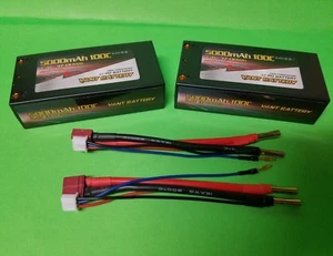 2x VANT 5000mAh 2S 7.4 100C-200C Shorty LiPo Battery gens ace losi 22 orion b44 - Picture 1 of 2