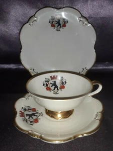 3pc BAVARIA JOHANN SELTMANN VOHENSTRAUB Cup, Saucer and Plate RARE - Picture 1 of 8