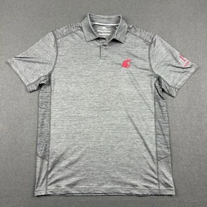 Tommy Bahama Polo Shirt Mens Small Gray WSU Cougars Island Zone Delray Polo - Picture 1 of 10