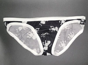 AussieBum Mens Robot Brief Underwear Size XL Black White - NEW! - Picture 1 of 7