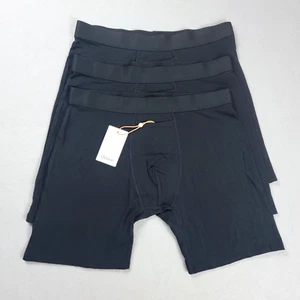 Quince Micromodal 8" Boxer Brief Men's Size Large Black 3-Pack Underwear - Picture 1 of 7