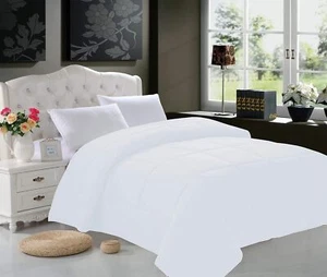 Goose Down Alternatives Double Cotton Comforter (Duvet Cover), King Size, White - Picture 1 of 2
