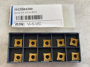 NEW (10 PCS) - ISCAR QCMT 3-1-SM / 09T304SM IC9015 CARBIDE INSERTS, EDP# 5504390 - Picture 1 of 2