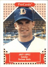 1991-92 ProCards Tomorrow's Heroes #186 Javy Lopez 