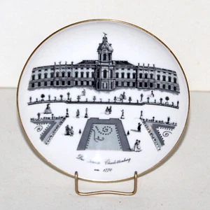 Vintage KPM Porcelain Plate dish Charlottenburg Palace Berlin Germany white gold - Picture 1 of 8