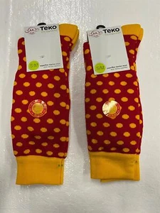 WOMEN'S TEKO WINTER DOTS RED MERINO SOCKS (2 PACK) SM/MD 5-9 - Picture 1 of 3