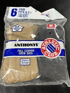 Old Store Stock NIP Anthony Full Cushion Crew Sock Boys Shoe Size 3-9 USA Made - Picture 1 of 6