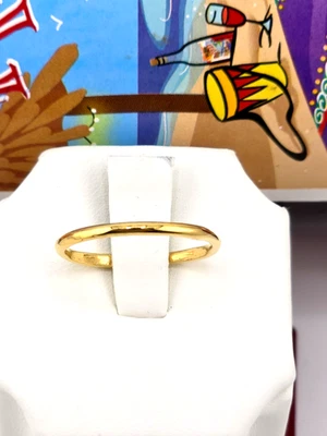 14k 纯金戒指* 高抛光* 手工制作* 尺寸 8* 1.8 毫米宽* WB158 — 第 1/4 张图片