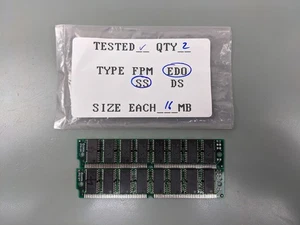 (2) Centon 16MB EDO SIMMs, 72-pin RAM Memory Sticks (32MB Total) CPCB-324T - Picture 1 of 3
