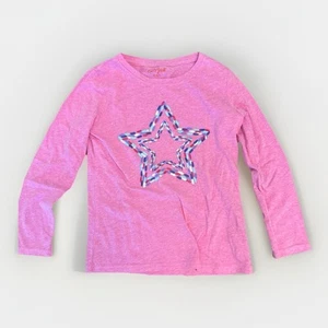 Cat and Jack Girls Pink Long Sleeve Star T Shirt Top Size XS (4-5) - Picture 1 of 4