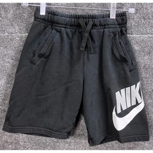 Nike Kids Black Shorts Size M 22x7 Athletic Gym Training Activewear - Picture 1 of 7