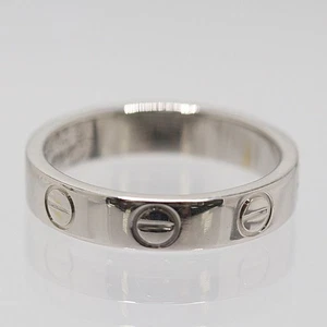 【US/DDP】 Excellent condition Cartier Love ring 750WG Mini Love #47 3.5g  japan - Picture 1 of 4