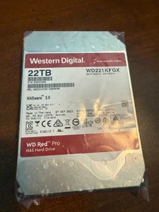 Western Digital WD 22TB NAS SATA HDD Internal Hard Drive HDD-WD221KFGX - Afbeelding 1 van 2