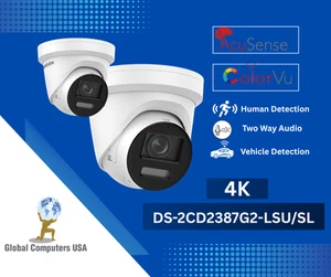 Camera DS-2CD2387G2-LSU/SL 4K 8MP ColorVu AcuSense 8MP IP 2 way audio - Picture 1 of 5