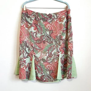 VTG Y2K Fairy Chiffon Skirt Size 16W Pink Green Mermaid Whimsical Sheer Romantic - Picture 1 of 10