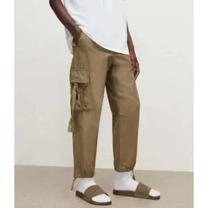 NWOT ALLSAINTS Men's Military Green Kora Trousers Straight Fit Cargo Pockets 32 - Picture 1 of 12