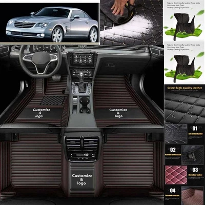 For Chrysler Crossfire Car Floor Mats Anti-Slip Carpets Handmde Liners Foto 1 de 4