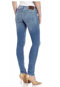 NUEVOS $194 Vaqueros Marca True Religion Stella Ajustados Azul Lowrise Denim 25, 26 x 32 - Imagen 1 de 6