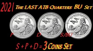 2021 The Last America Beautiful Quarter Clad P-D-S 3-Coin-Set Tuskegee Airmen - Bild 1 von 1