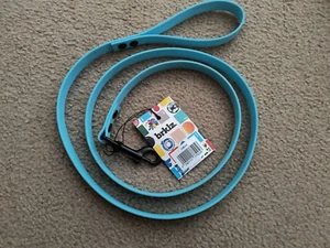 brklz Blue Dog Leash XS/S 45 Long 5/8 Wide Biothane Strap Weatherproof EZ Clean - Picture 1 of 4