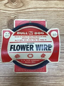 Neu aus altem Lagerbestand Blumendraht verzinkt Bulle Hund EH Tate Co Vintage Lagerbestand - Bild 1 von 3