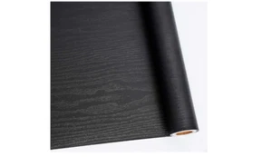 Wood Peel Stick Paper Black Decorative Self Adhesive Film Smooth Furniture Fix - Picture 1 of 8