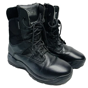 5.11 Tactical Atac 8" Shield Boots Men Size US7 UK6 Black Steel Toe Side Zip - Picture 1 of 13