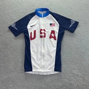 USA bei Olympia Trikot Herren XS Blau Weiß Nike Kurzarm Reißverschluss - Bild 1 von 7