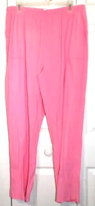 Draper's & Damon's Petites PXL Pink Pull-on High Rise Crinkle Pants 29" Inseam - Picture 1 of 5