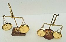 Old Traditional Goldsmith Weight Justice showpiece Brass Weighing Scale set 2 pc